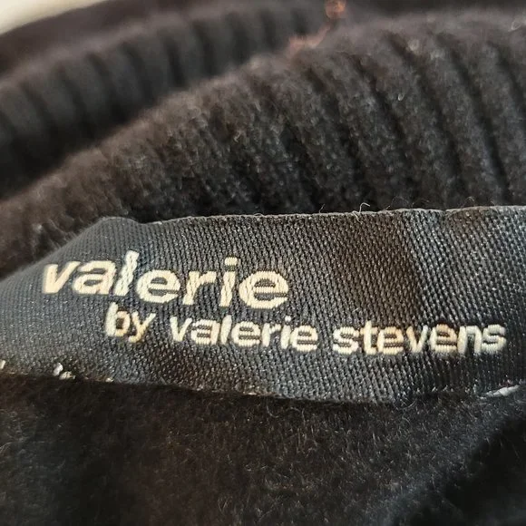 Valerie Stevens 100% Cashmere Turtleneck Sweater Womens Small Black - Picture 3 of 5